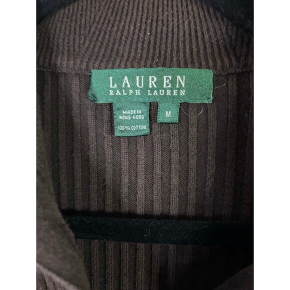 LAUREN Ralph Lauren sweater Brown Size Medium 3/4 Button Long Sleeve - Picture 5 of 15